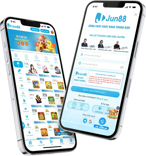 Giao diện app Jun88 trên điện thoại